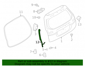 Left tailgate tilt sensor for Subaru Forester 2025-2026
