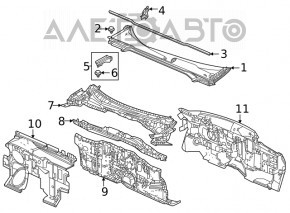 Windscreen wiper seal left Honda Civic XI FE/FL 22-