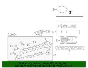 Toyota Avalon 13-18 trunk lid Avalon emblem