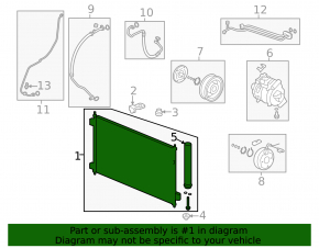 Honda Accord 13-17 air conditioning condenser radiator