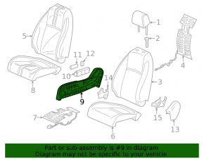 Passenger seat pad side right Honda CRV 23-25 black