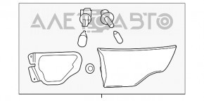 Left interior tailgate light for Toyota Highlander 2014-2016