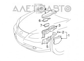Lexus ES350 07-09 underhood fuse box cover