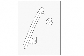 Rear right door glass guide Hyundai Veloster 12-17