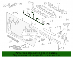 Front bumper wiring for Audi Q5 8R 13-17 S-line