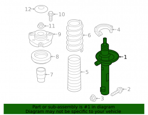 Front left shock absorber for Audi TT 15-23
