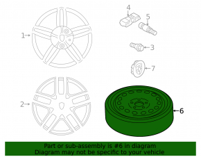 Spare tire space saver Porsche Cayenne 958 11-14 R19