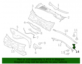 TV strut bracket right Porsche Macan 15-