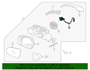 Right side mirror camera for Kia Sorento 2021-2024