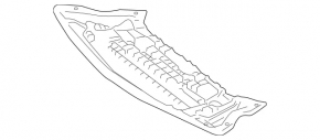 Front bumper central protection Mercedes CLS-class C218 15-17 RWD