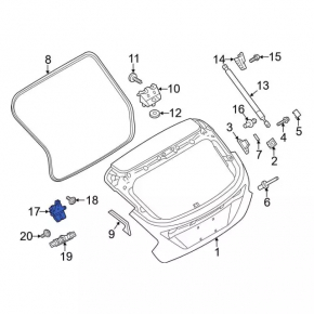 Ford C-max MK2 13-18 tailgate lock