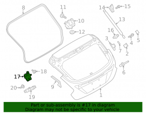 Ford C-max MK2 13-18 tailgate lock