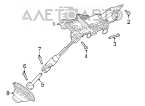 Ford Escape MK3 13 Steering Column - Rusty