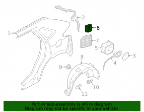 Right ventilation shield for Ford Edge 15-24 (large)