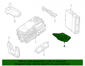Toyota Highlander 20-25 inverter bracket rear lower