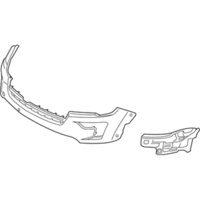 Front bumper upper part Ford Explorer 18-19 rest