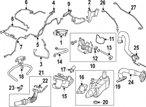 EGR pipe Ford Escape MK4 20- for hybrid cooler