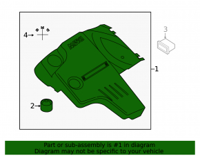 BMW X3 F25 13-17 2.0T Engine Cover Without Receiver