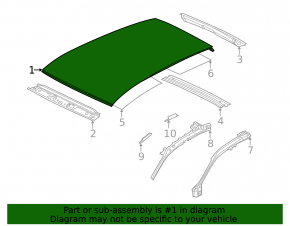 Metal roof for a 19-24 VW Jetta without a sunroof