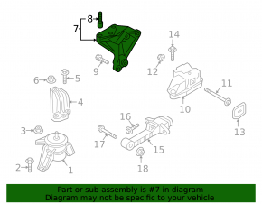 Engine bracket right Hyundai Tucson 16-18 1.6T