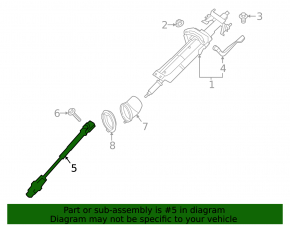 Steering shaft for BMW X3 F25 11-17