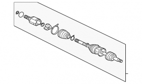 Mitsubishi Lancer 10-17 front left drive axle shaft