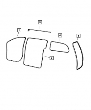 Rear left window seal Dodge Grand Caravan 11-20