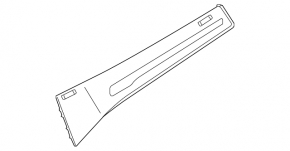 Audi Q8 19-25 right upper front panel trim, gloss black