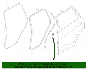 Front door seal, rear left BMW X6 G06 20-26
