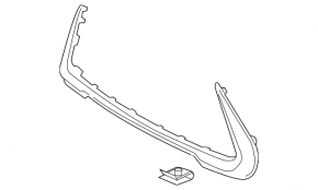 Lower grille molding for Lexus UX 19-26 chrome