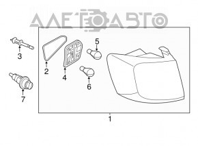 Light outer wing right VW Jetta 11-14 USA spiderweb