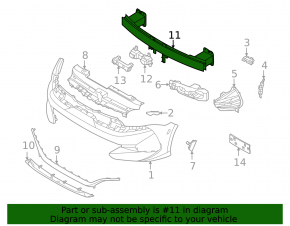Kia K5 21-24 front bumper reinforcement for radar