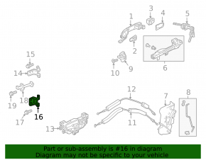 Door hinge lower front right Honda Clarity 18-21 usa