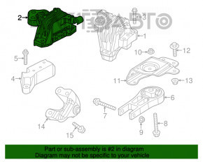 Left engine mount for Jeep Cherokee KL 14-19 3.2