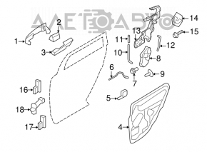 Plug outer handle front right Ford Flex 09-19