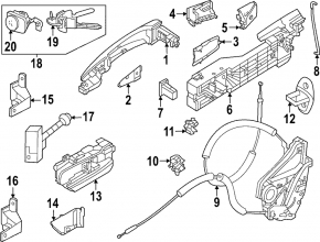 Nissan Ariya 23-25 keyless outer rear left door handle