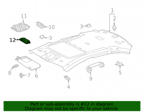 Trunk light for Lexus ES250 ES300h ES350 19-26 black, for panoramic view