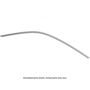Upper front left door molding for a 16-23 Chevrolet Camaro, black, scratched