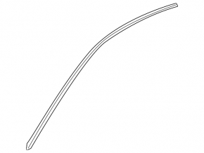 Upper front left door molding for a 16-23 Chevrolet Camaro, black, scratched