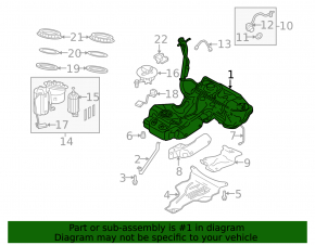 Fuel tank for Audi A4 B8 08-12 pre-restyling 2.0T