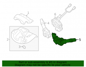 Left steering column switch for Hyundai Sonata 11-15 under fog lights
