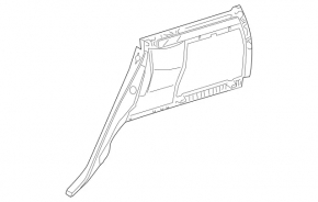 Left wheel arch trim for Mercedes W164 ML, beige