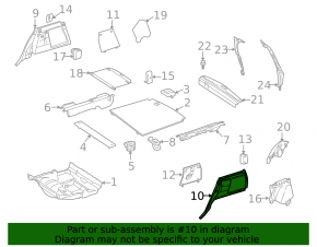 Left wheel arch trim for Mercedes W164 ML, beige