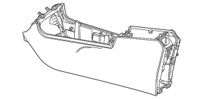 Mercedes H247 GLA 20-23 upper center console trim, glossy black with chrome, backlit, scratches