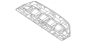 Lower rear bumper lip trim for Mercedes GLC 300 20-22, designed for parking sensors and towbar