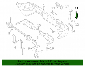 Left rear bumper cover G-class W463 G63 AMG 19-24 night pkg