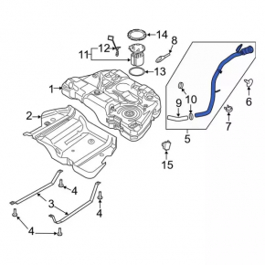 Fuel filler neck Ford Fusion mk5 13-20