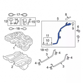 Fuel filler neck Ford Fusion mk5 13-20
