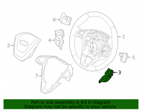 Right steering wheel control buttons for Ford Edge 19-24, type 2