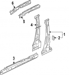 Mazda CX-90 24-26 center left pillar